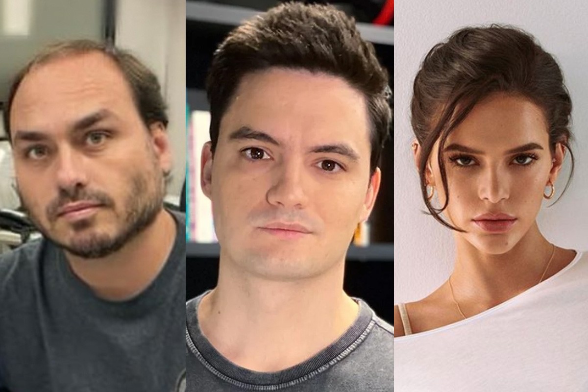 Carlos Bolsonaro, Felipe Neto e Bruna Marquezine