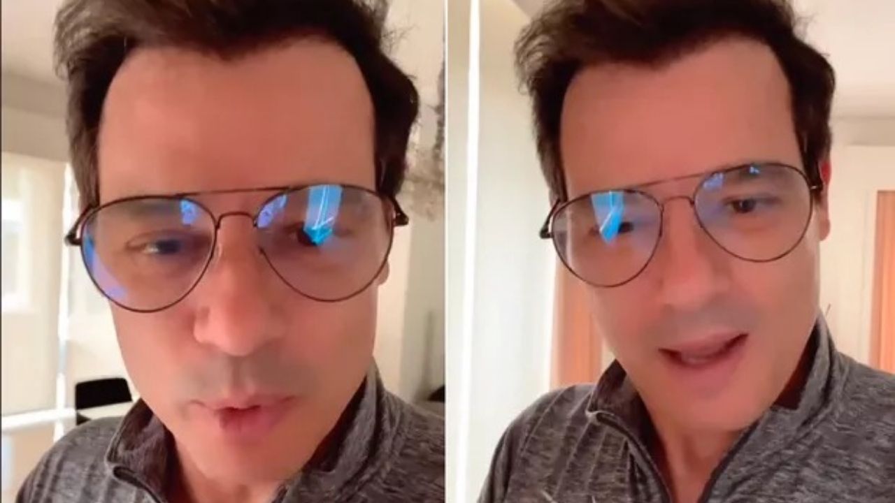 Celso Portiolli compartilhou vídeo no Instagram, nesta sexta-feira (18), durante o tratamento que está fazendo contra o câncer (Reprodução/Instagram)