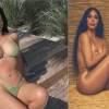 A estrela Kim Kardashian mostra nu e exibe boa forma (Reprodução)