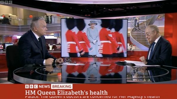 BBC interrompe programação com plantão ao vivo com notícias sobre a rainha Elizabeth II