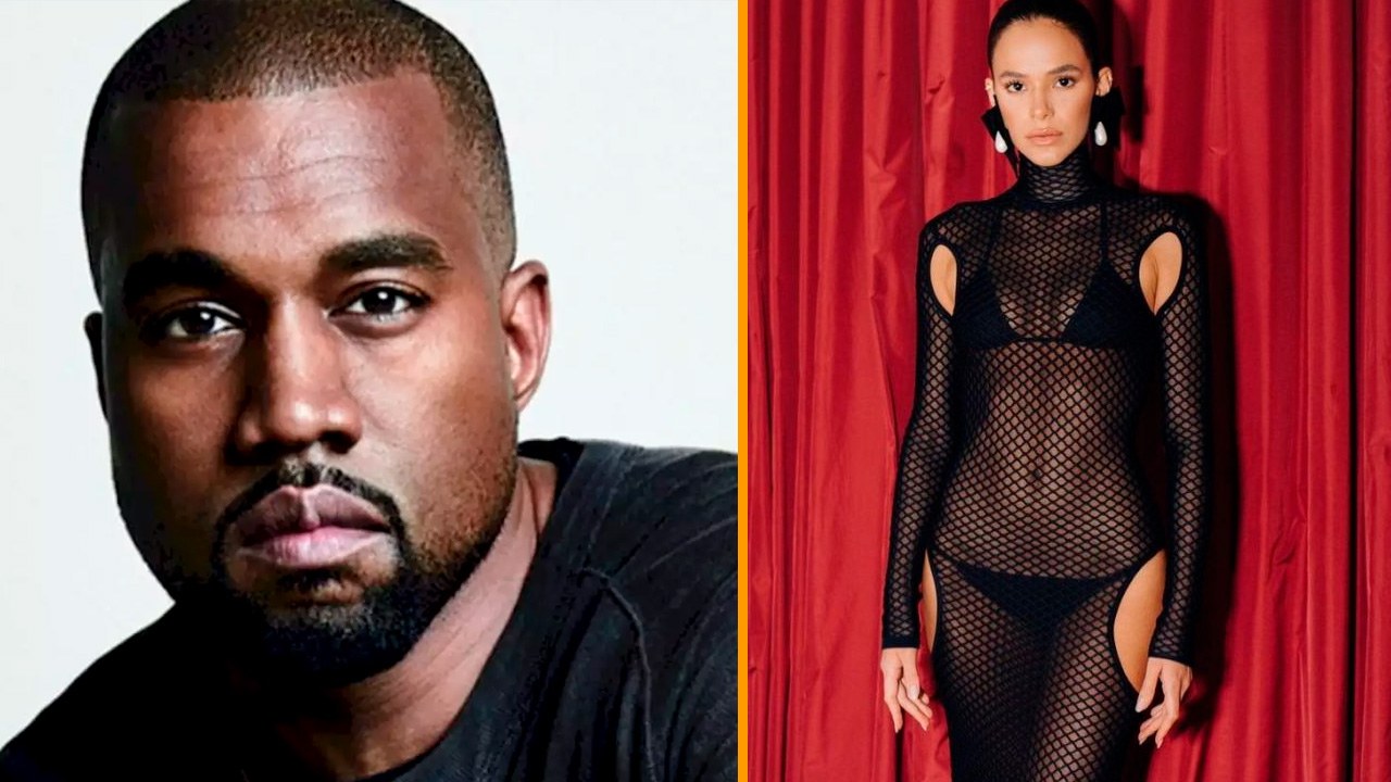 Kanye West ficou impressionado com desfile de Bruna Marquezine em Londres (Montagem/Reprodução)