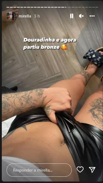 Mirella renovando o seu bronzeado (Foto: Reprodução/Instagram)