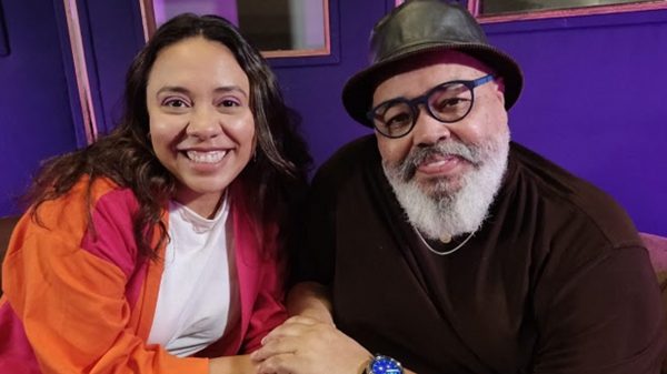 Fabiane Pereira e Jorge Aragão no "Papo de Música"