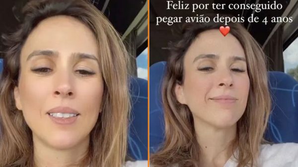 Tatá Werneck perde de viajar de avião e compartilha tudo com seguidores (Montagem/Instagram)