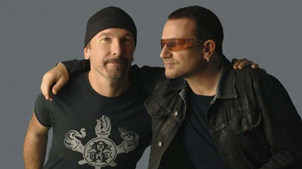 Bono e The Edge são fundadores da legendária banda de Rock U2