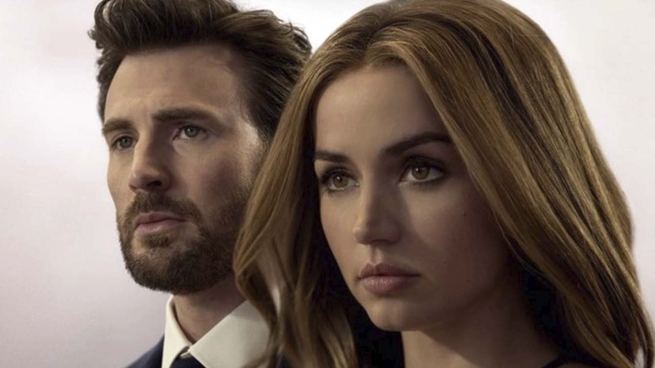 Chris Evans e Ana de Armas no cartaz oficial de "Ghosted" (Divulgação)