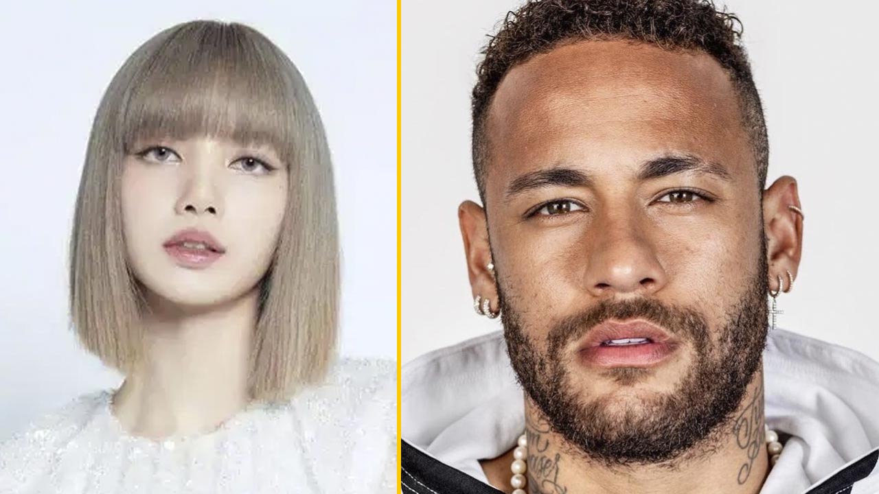 Lisa, do Blackpink, surgiu em foto com Neymar nas redes e ganhou elogios dos fãs (Montagem/Reprodução)