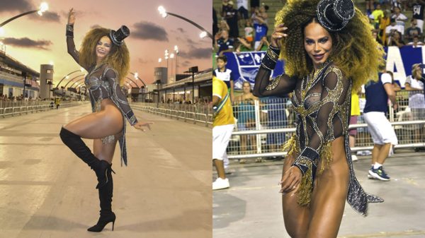 A rainha de bateria da Unidos de Vila Maria Savia David brilha em ensaio pro Carnaval 2023