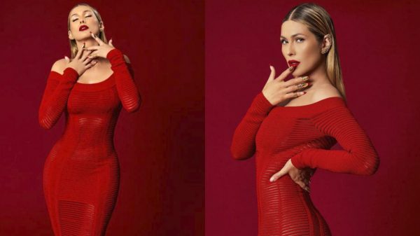 Lívia Andrade ganhou elogios dos seguidores com look em vestido colado (Montagem/Instagram)