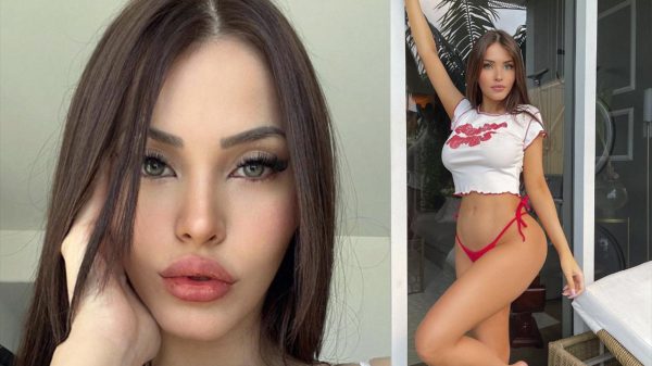 Claudia Alende faz um sucesso gigante nas redes sociais como a "sósia" de Megan Fox (Montagem/Instagram)