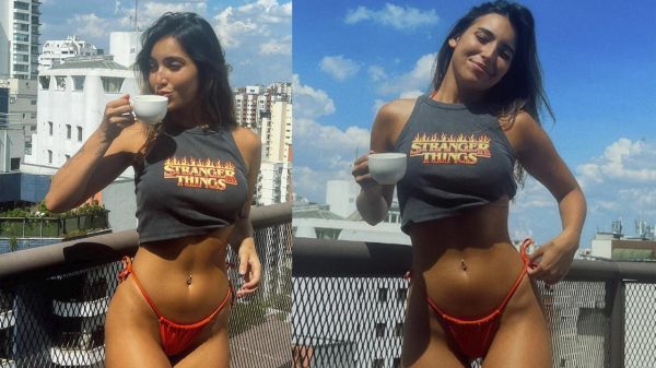 Vanessa Lopes esbanja beleza em clique despojado na varanda: "Vitamina D" (Montagem/Instagram)