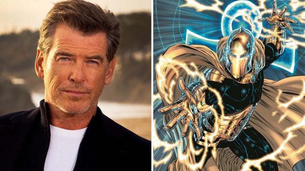 Pierce Brosnan como Kent Nelson, o Senhor Destino (DC Studios)