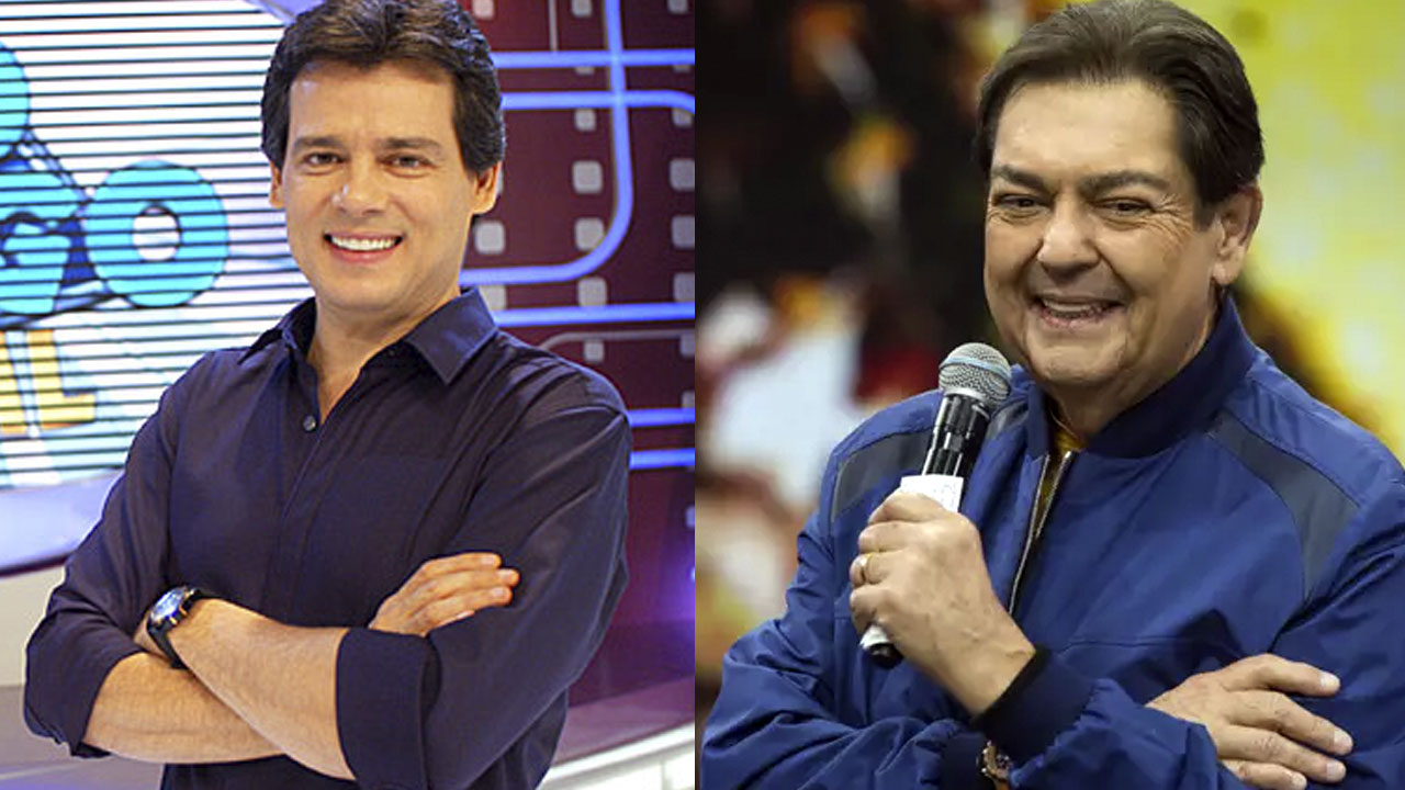 Celso Portiolli quebra protocolo do SBT e manda recado ao vivo para o amigo Faustão