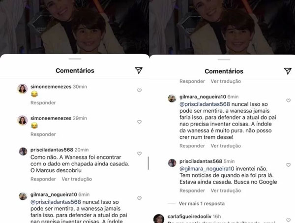 Perfil atribuído a Graciele Lacerda critica Wanessa Camargo