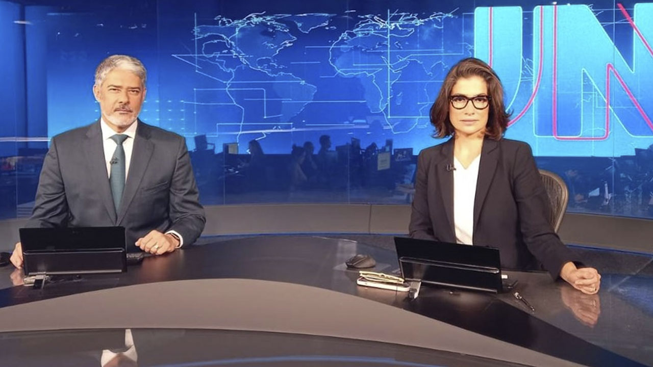 William Bonner e Renata Vasconcellos, âncoras do Jornal Nacional