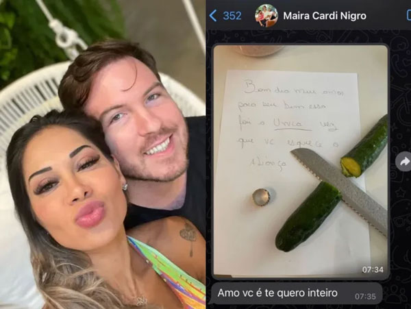 Recado de Maíra Cardi para Thiago Nigro viraliza nas redes