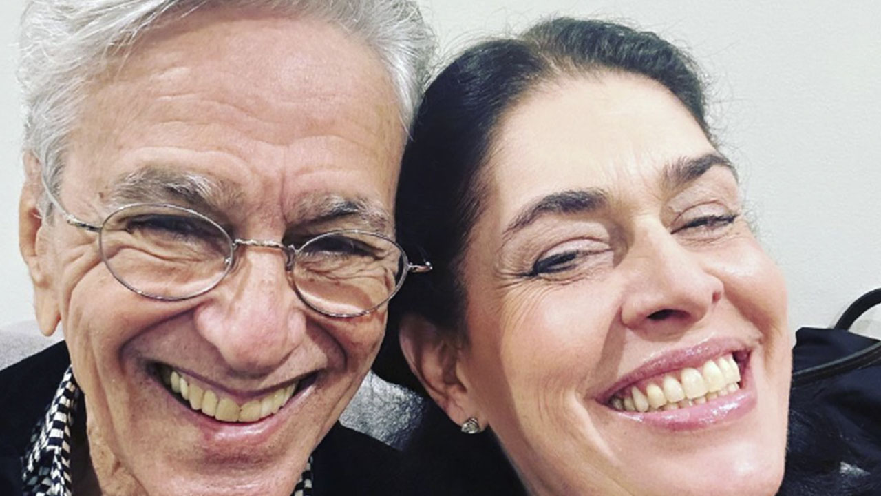 Caetano Veloso com a esposa e produtora Paula Lavigne