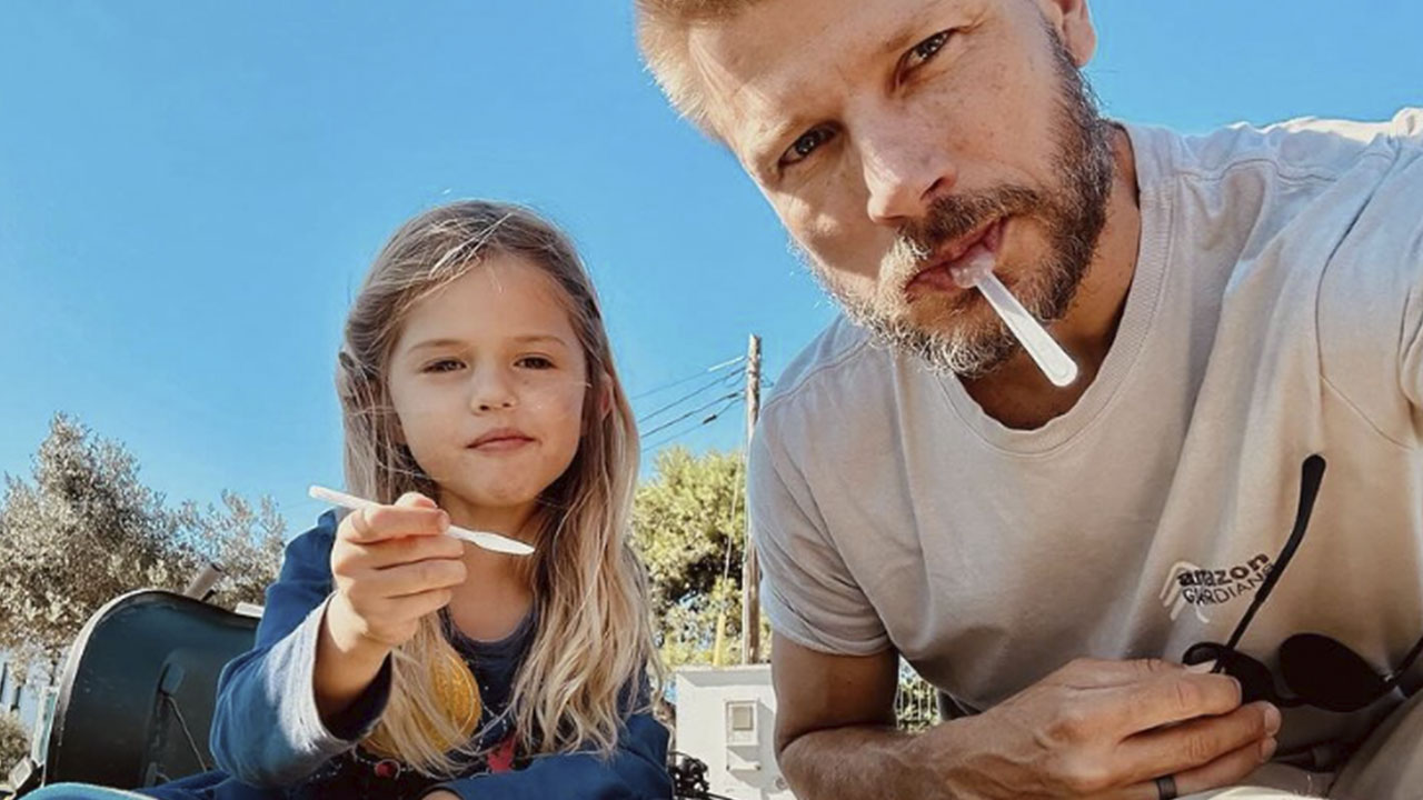 Rodrigo Hilbert encantou internautas com registro da filha fazendo pão