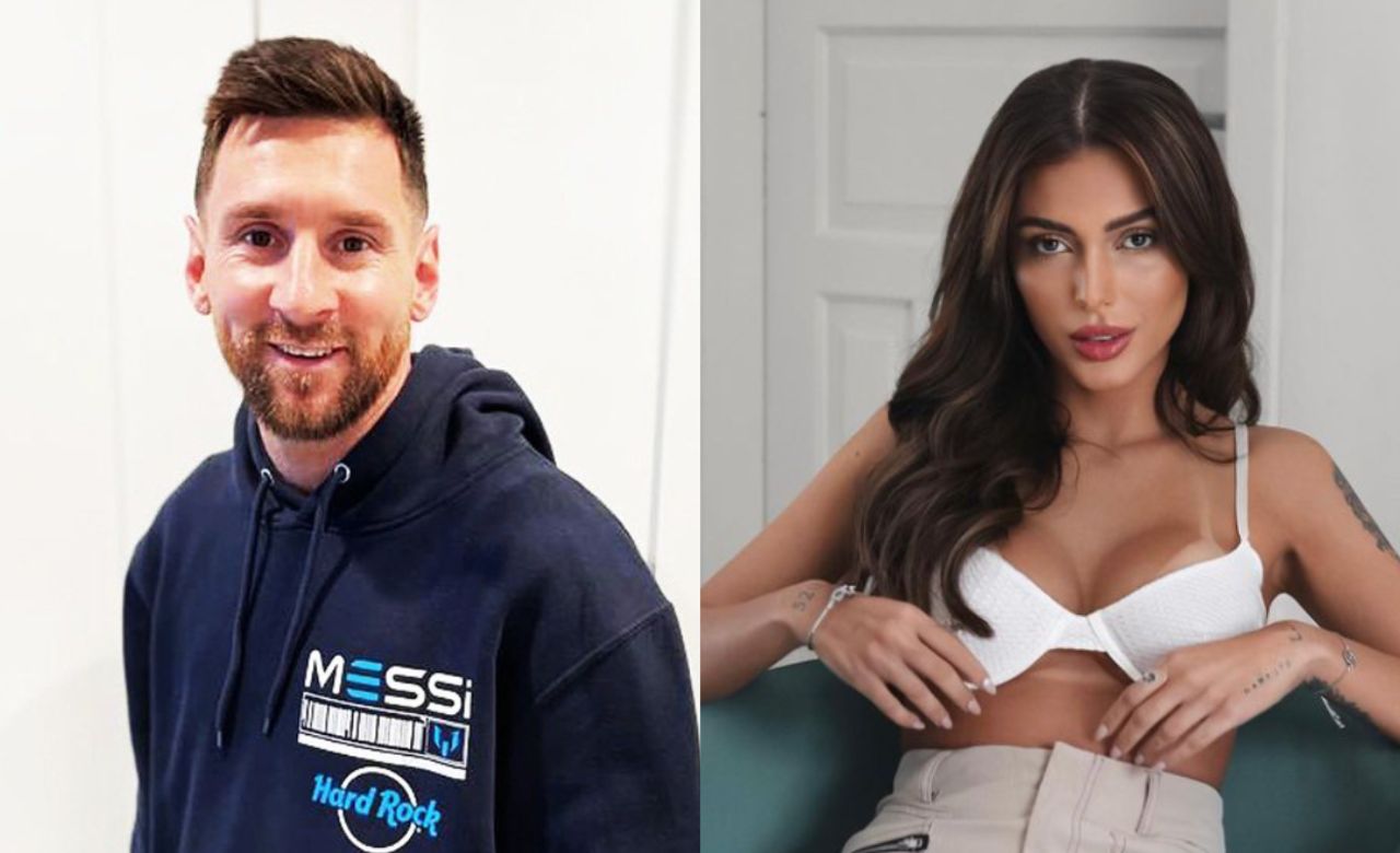 Messi deu uma rápida passada no story de Fernanda Campos