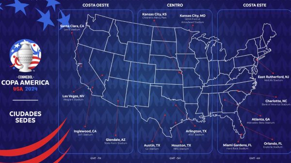 Conmebol divulgou as sedes da Copa América