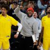 LeBron James vibrou com a vitória dos Lakers