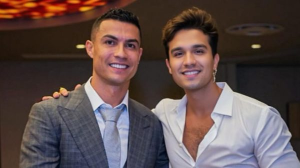 Luan Santana esteve na festa da mãe de CR7