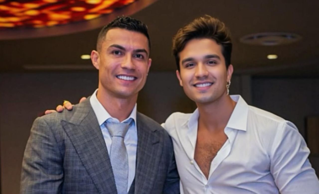 Luan Santana esteve na festa da mãe de CR7