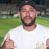 Neymar esteve na Vila Belmiro