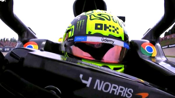 Lando Norris (McLaren) fez a pole position e larga na 1a posição no GP da Catalunha neste domingo (23) (Foto: Divulgação/F1)